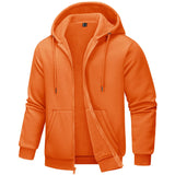 TACVASEN Men's Fleece-Lined Zip-Up Hoodie