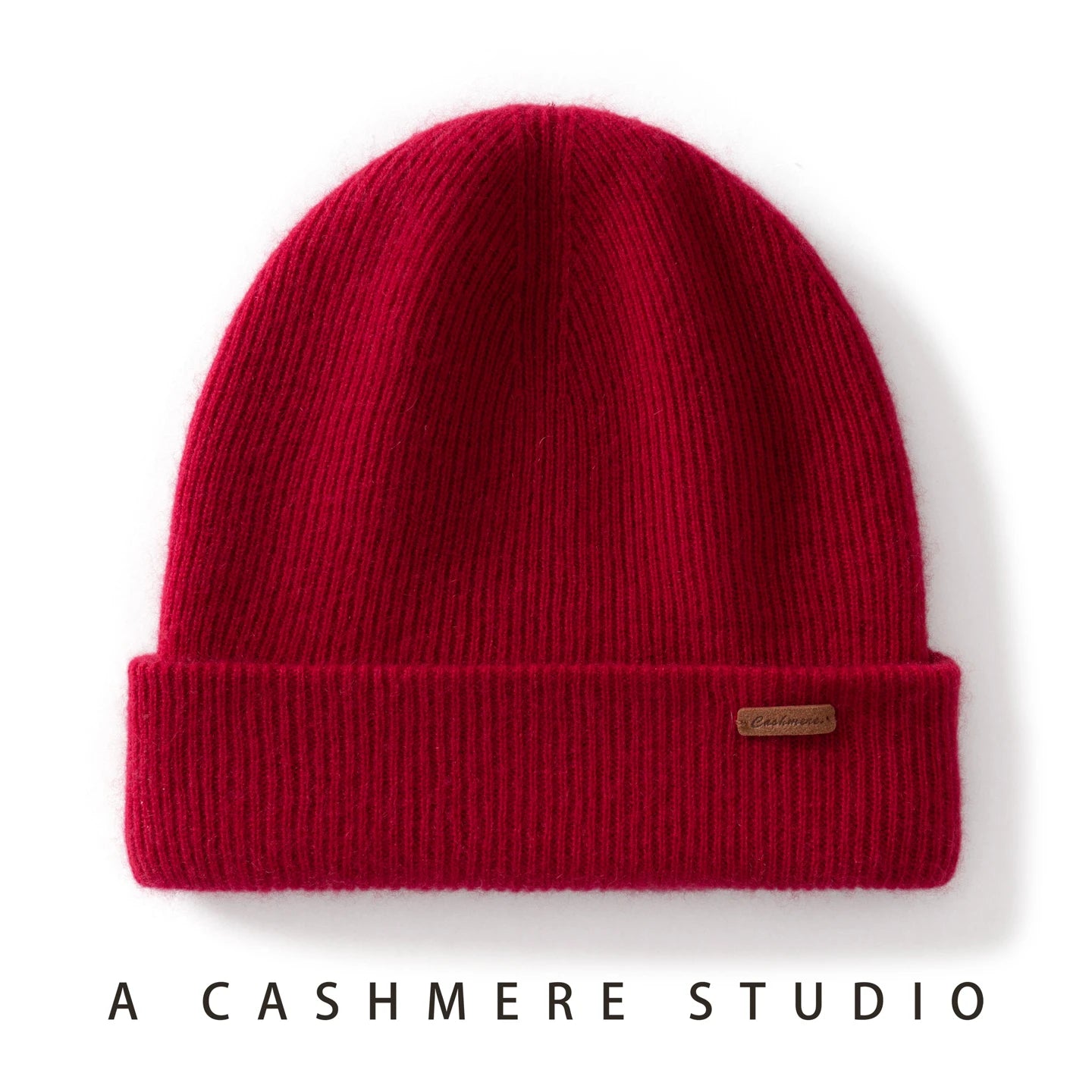 100% Cashmere Beanie Hat – Unisex Knit Winter Cap