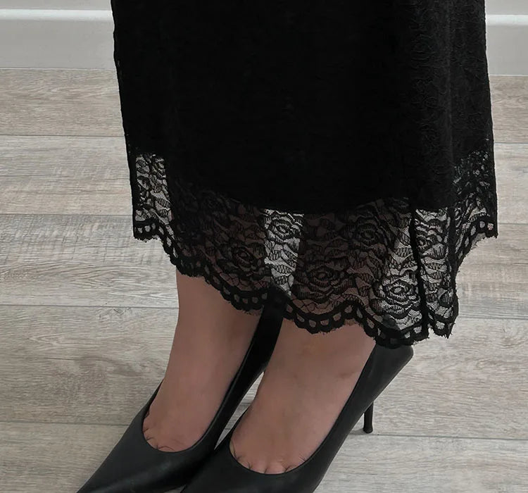 Elegant Lace Maxi Skirt – Women's Floral Pencil Skirt