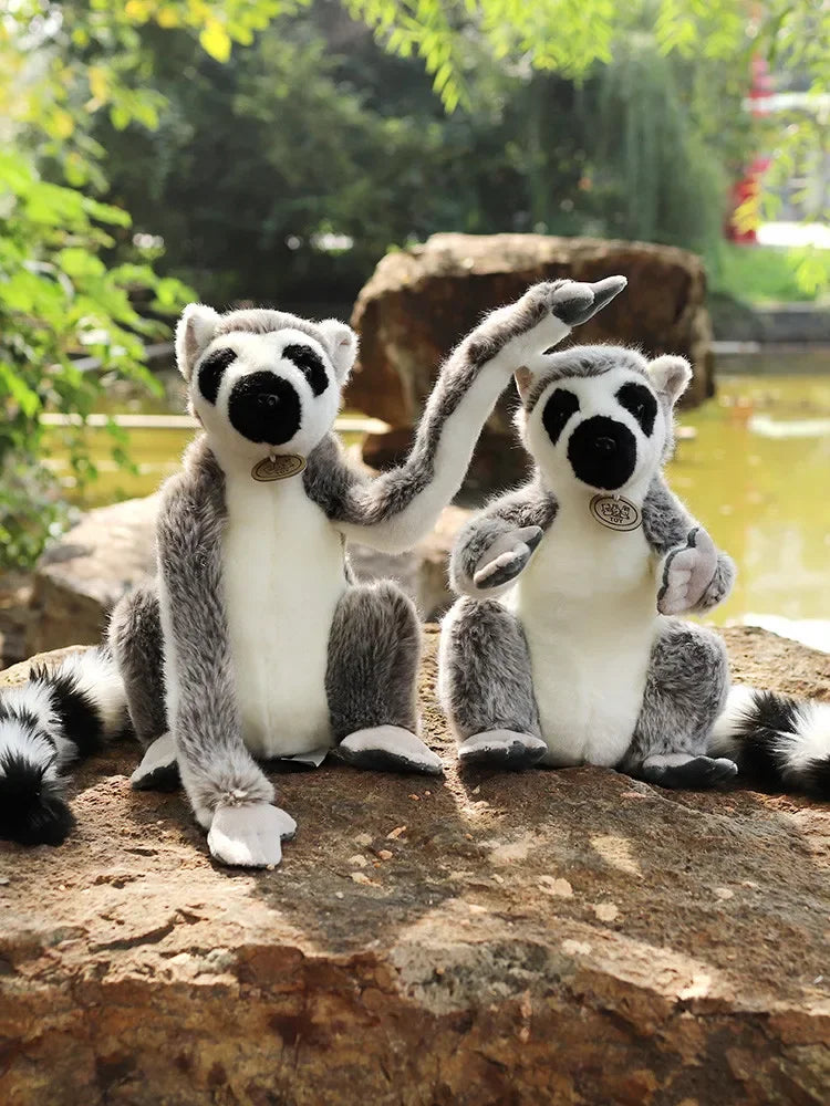 28cm Wild Lemur Plush Toy – Lifelike Stuffed Animal
