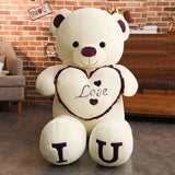 100cm Big I LOVE YOU Bear Plush Toy Lovely Huge Stuffed Soft Bear Doll Lover Bear Adult Toys Birthday Gifts For Girlfriends