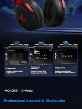 Original MCHOSE V9 PRO Music Esports Gaming Headphones 3-mode Wireless Noise Reduction Mic Customized Head-mounted