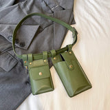 Designer Women Waist Bag 2024 summer Belt bag Phone Pack Trend Candy color Leather Shoulder Crossbody Chest Bags Lady Fanny Pack