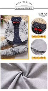 Toddler Boys' 3-Piece Polka Dot Suit Set with Bow Tie