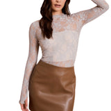 Y2K Floral Lace Mesh Top