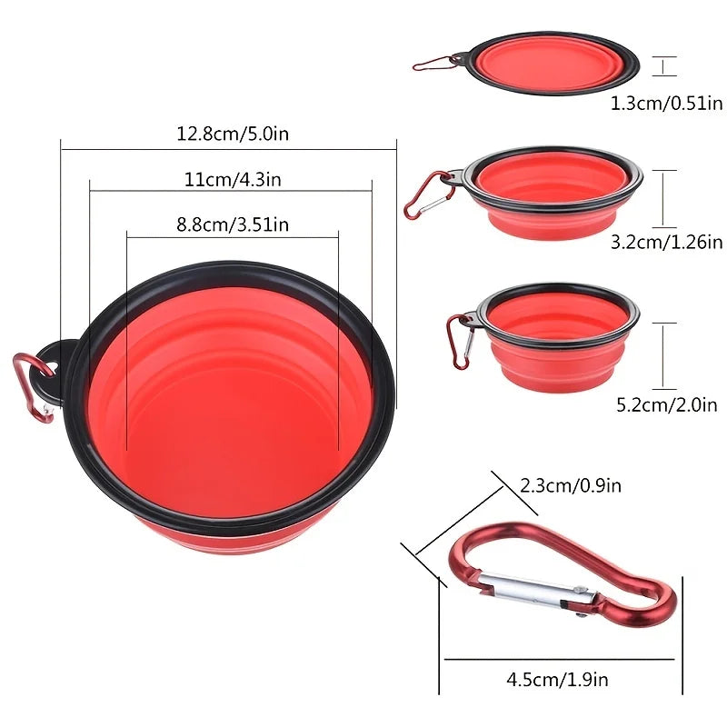 Portable Collapsible Pet Bowl | Travel Food & Water Dish