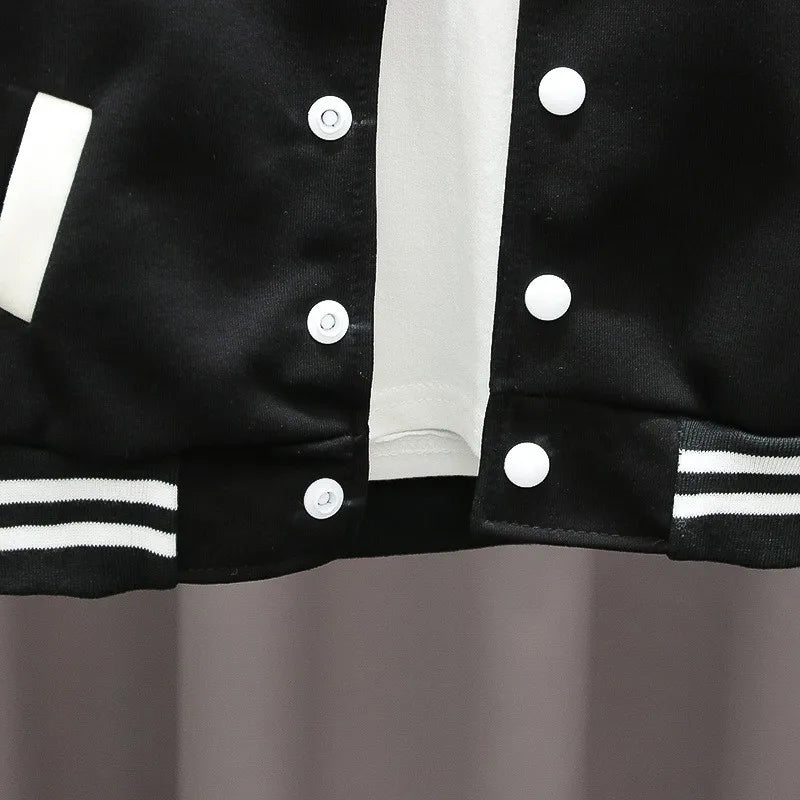 3pcs Set Kids Boys Clothes Baseball Coat+T-Shirt+Pant Spring Autumn Letter Print Sweatshirts Black Sports Casual Outfits Clothes