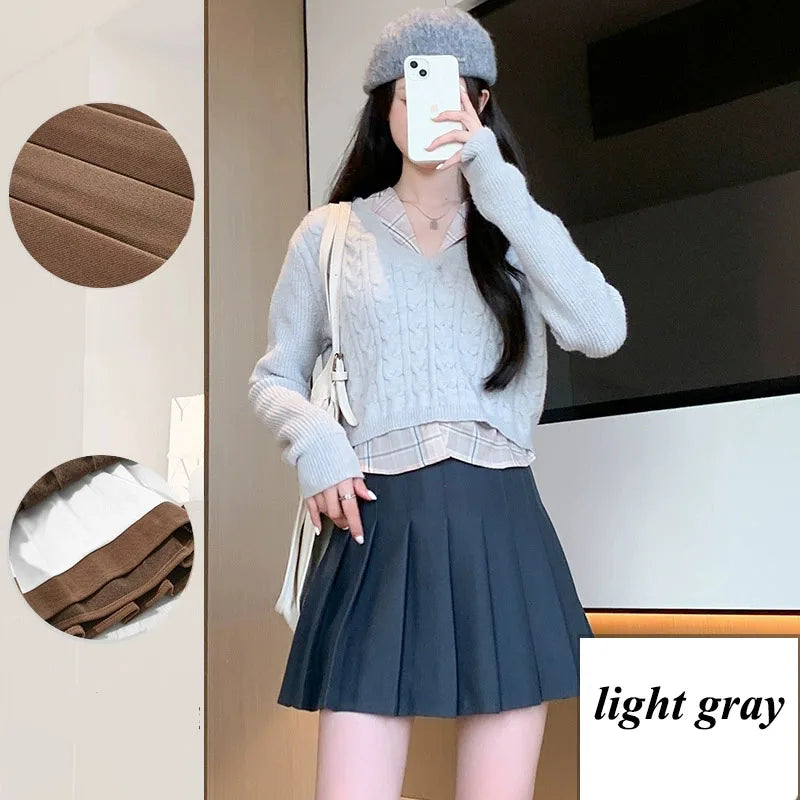 High-Waist Pleated Mini Skirt