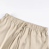 Linad Lace Satin Mini Skirt – Drawstring High Waist