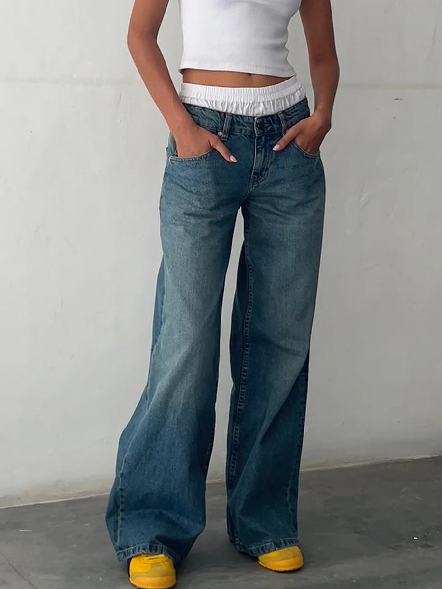 Y2K Baggy Straight-Leg Jeans