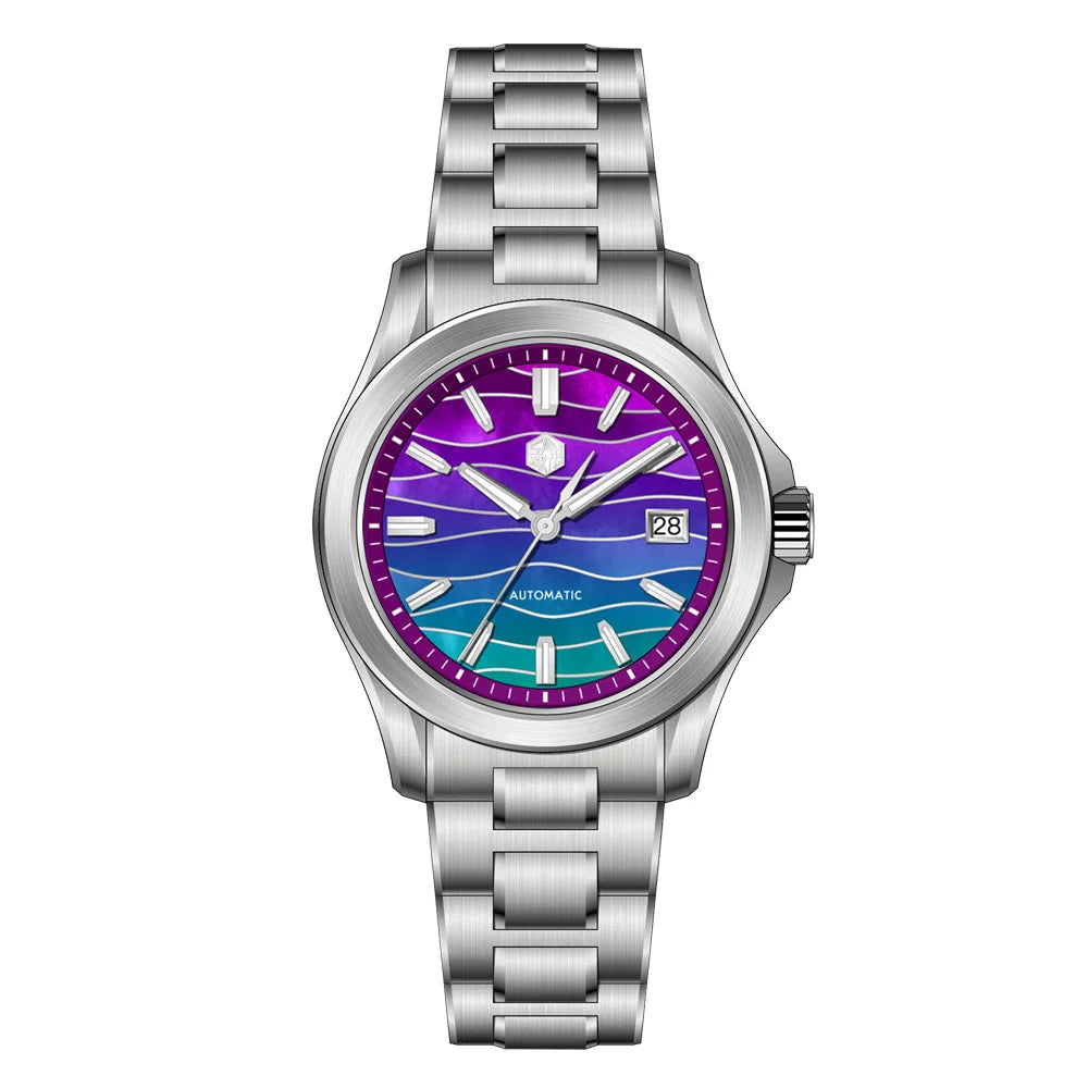 San Martin 39mm Guilloche MOP Dress Watch | Miyota 9015 | SN0150-G1