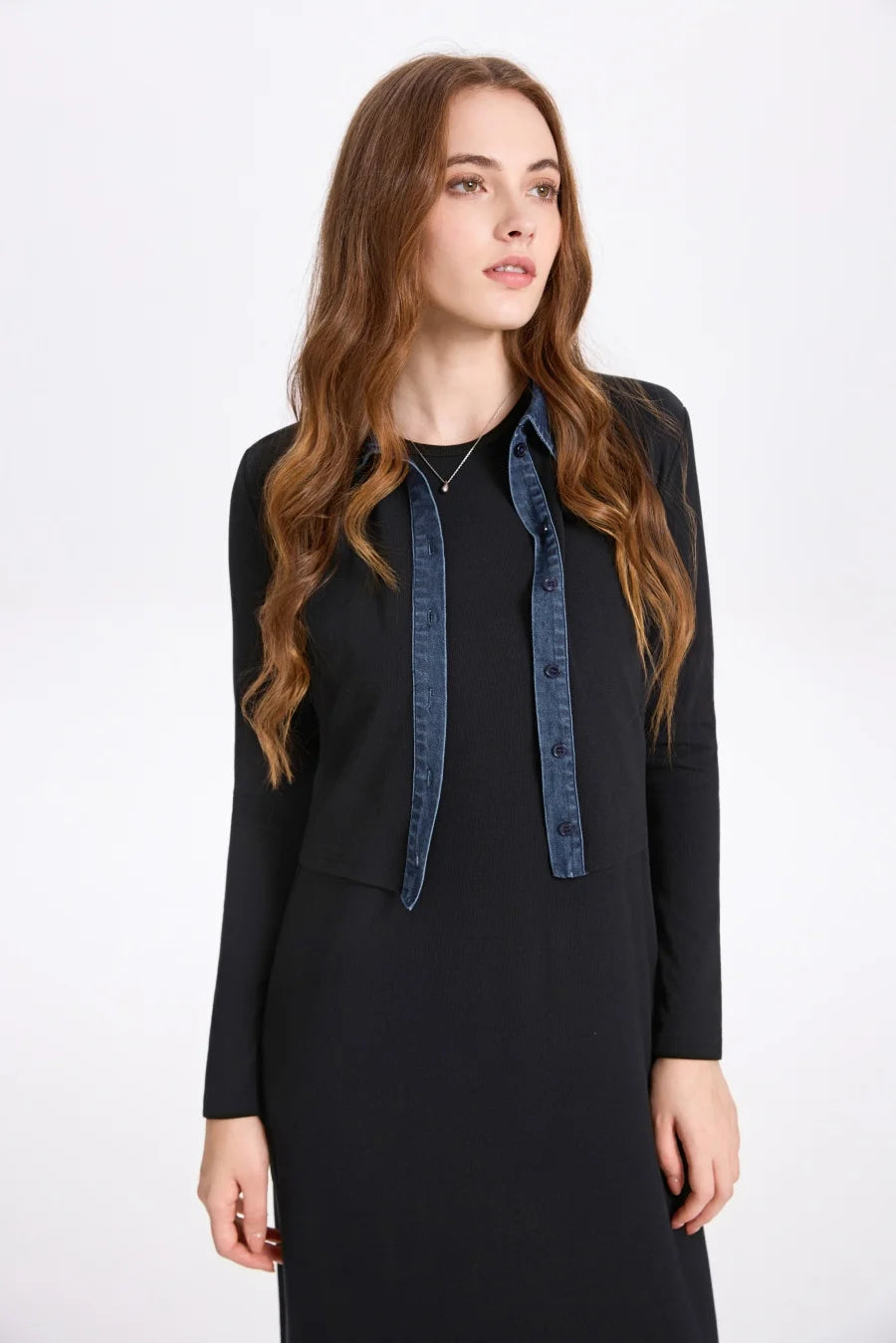 Ribbed Cardigan & Maxi Dress Set
