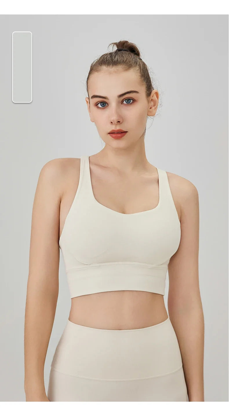Women's Cross-Back Yoga Sports Bra