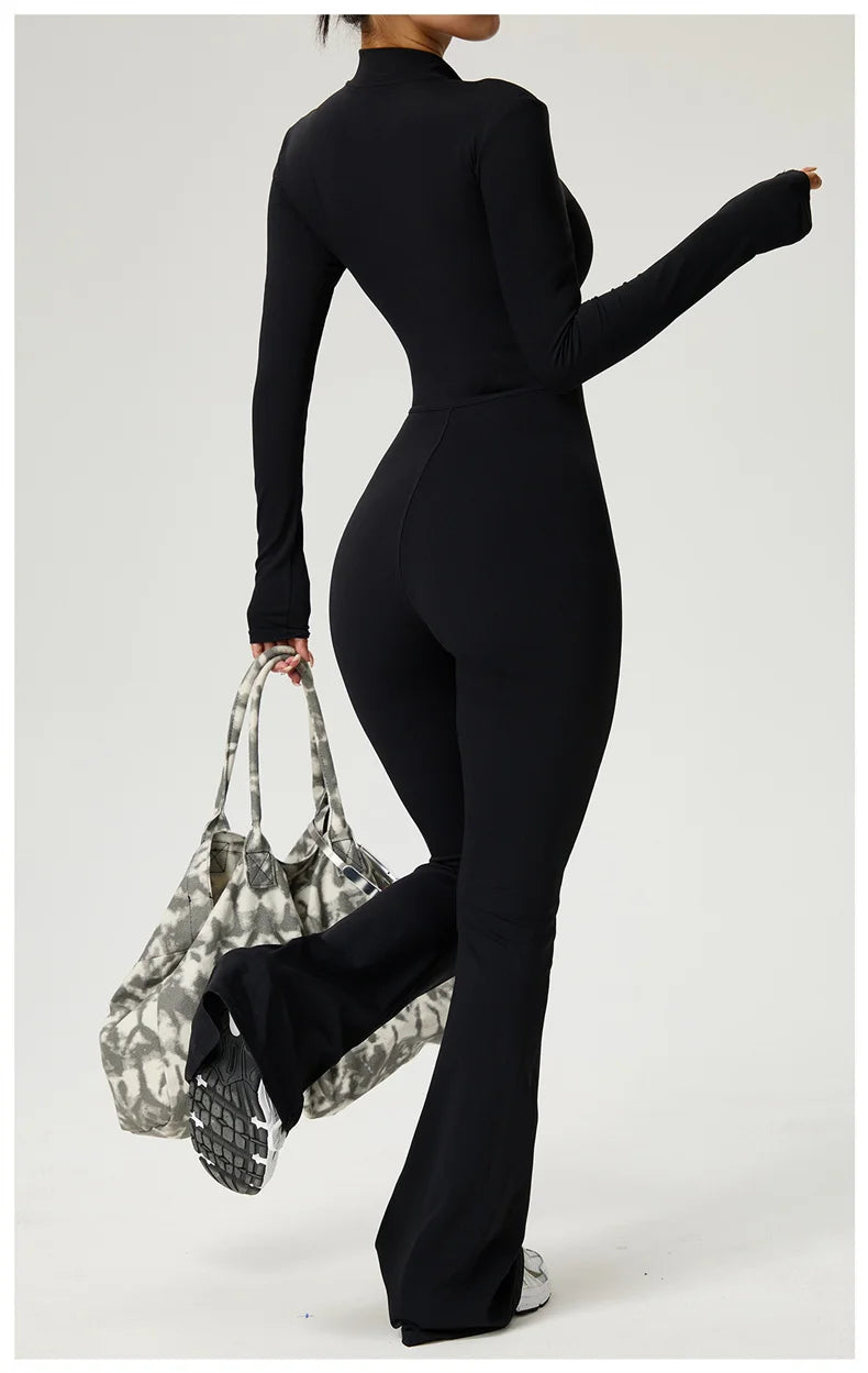 High-Performance Long Sleeve Yoga Jumpsuit