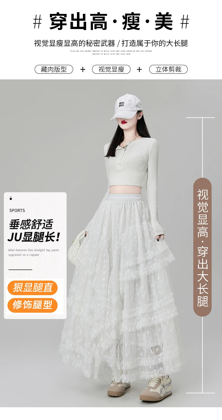 Gothic Lace Trumpet Skirt – Fairycore & Punk Streetwear