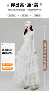 Gothic Lace Trumpet Skirt – Fairycore & Punk Streetwear