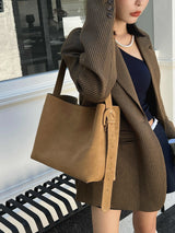 Motingsome Oversize Women Bag Luxury Suede Leather Winter Bags Frosted Cow Skin Handbag and Purses Retro Lady Tote 2024 New
