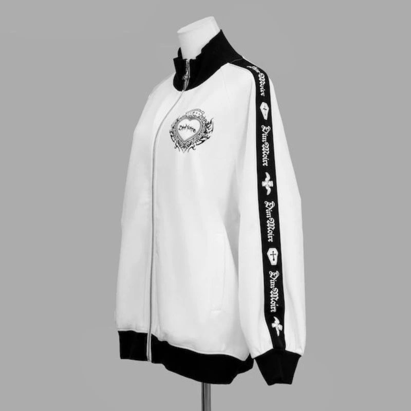 Japanese Punk Style Hoodies Coats Y2k Aesthetic Women Printing Oversized Jackets Gothic Csual Grunge Double Zippers Sweatshirts