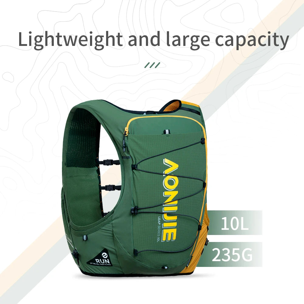 AONIJIE C9116-10L Hydration Pack Backpack High Capacity Marathoner Running Race Hydration Vest Lightweight for Men and Women