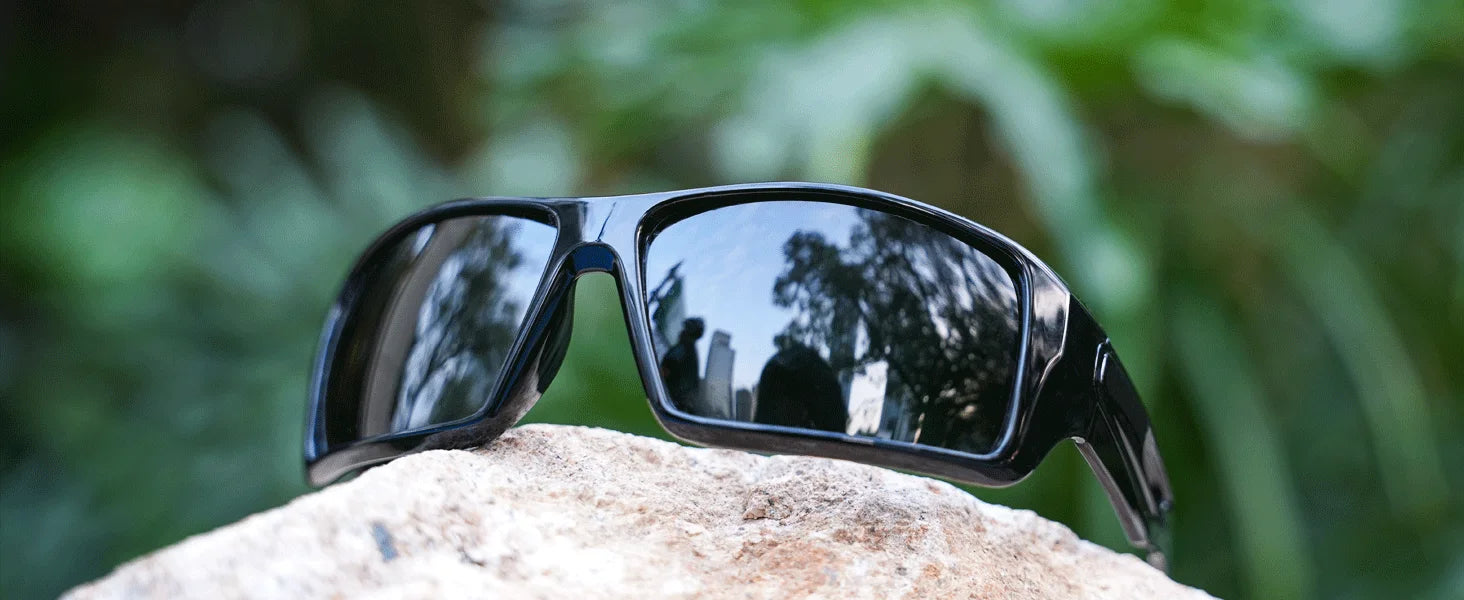 MAXJULI Polarized Sunglasses Wrap Around Sports Sunglasses for Big Wide Heads Men Women UV400 Sun Glasses 8232