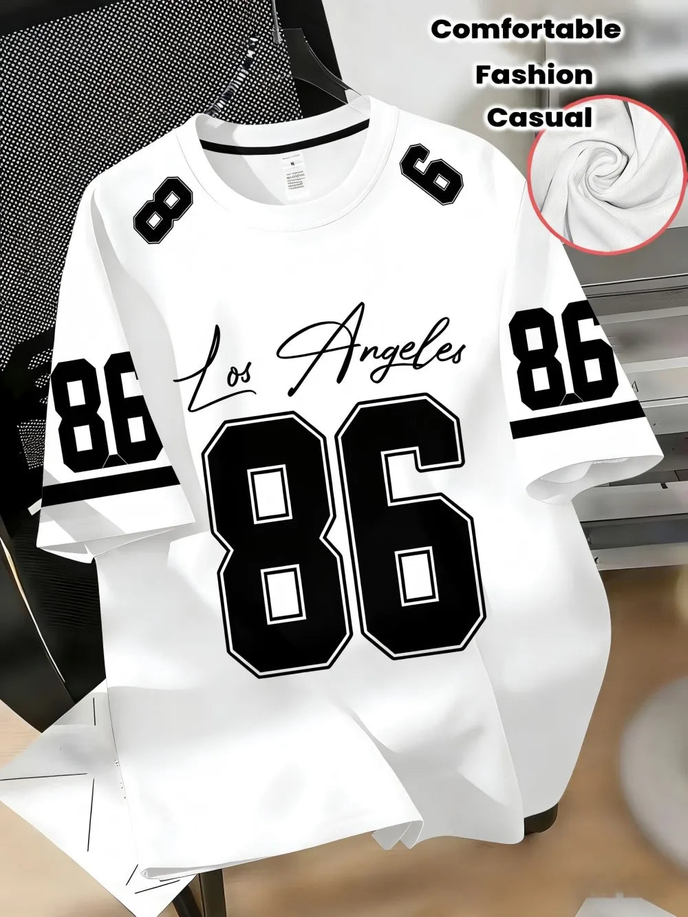 Men's Breathable Letter Print T-Shirt