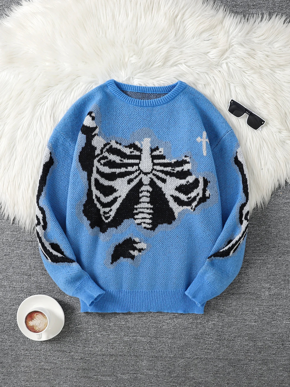Men's Butterfly Jacquard Knit Sweater