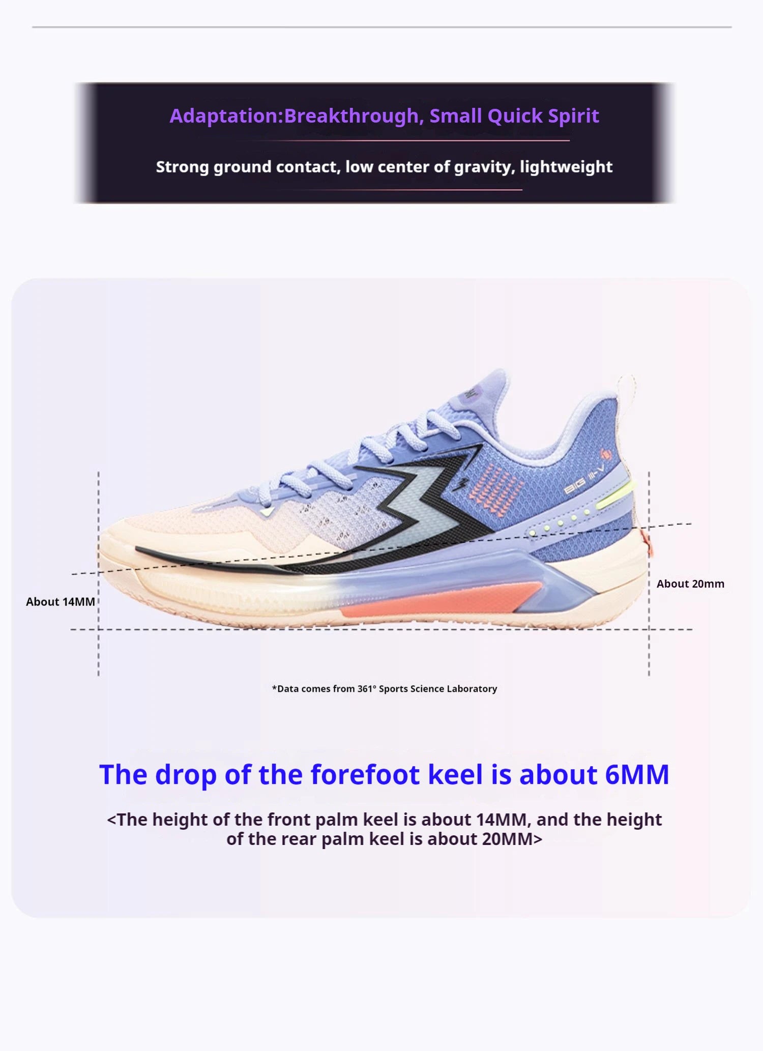 361 Degrees BIG3 5.0 Quick Men Basketball Sport Shoes Shock Absorption Non Slip Wearable Breathable Training Sneaker 672421121