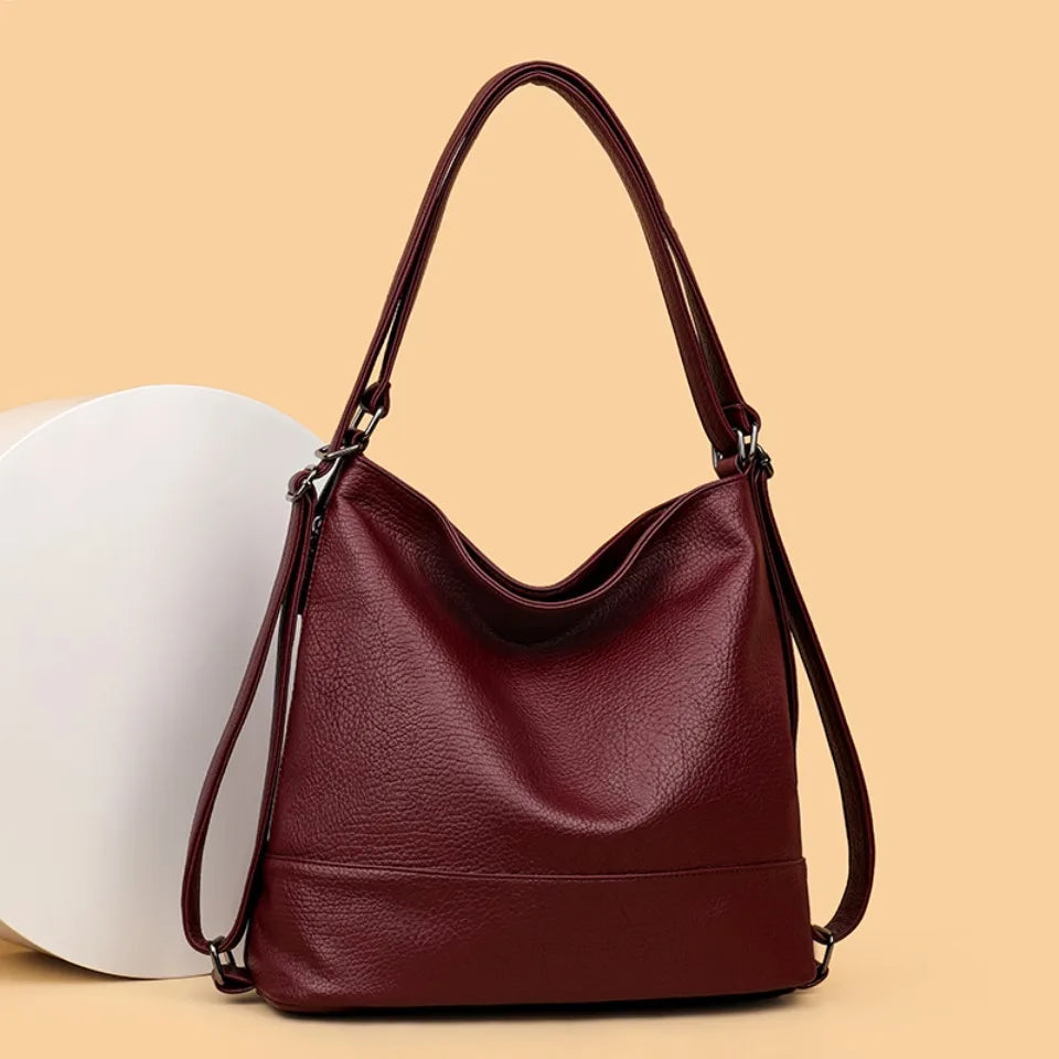 Top Quality Leather Backpack Women Bagpack Female Large Capacityf or Commute Travel School Backpack Shoulder Bags for Women Sac