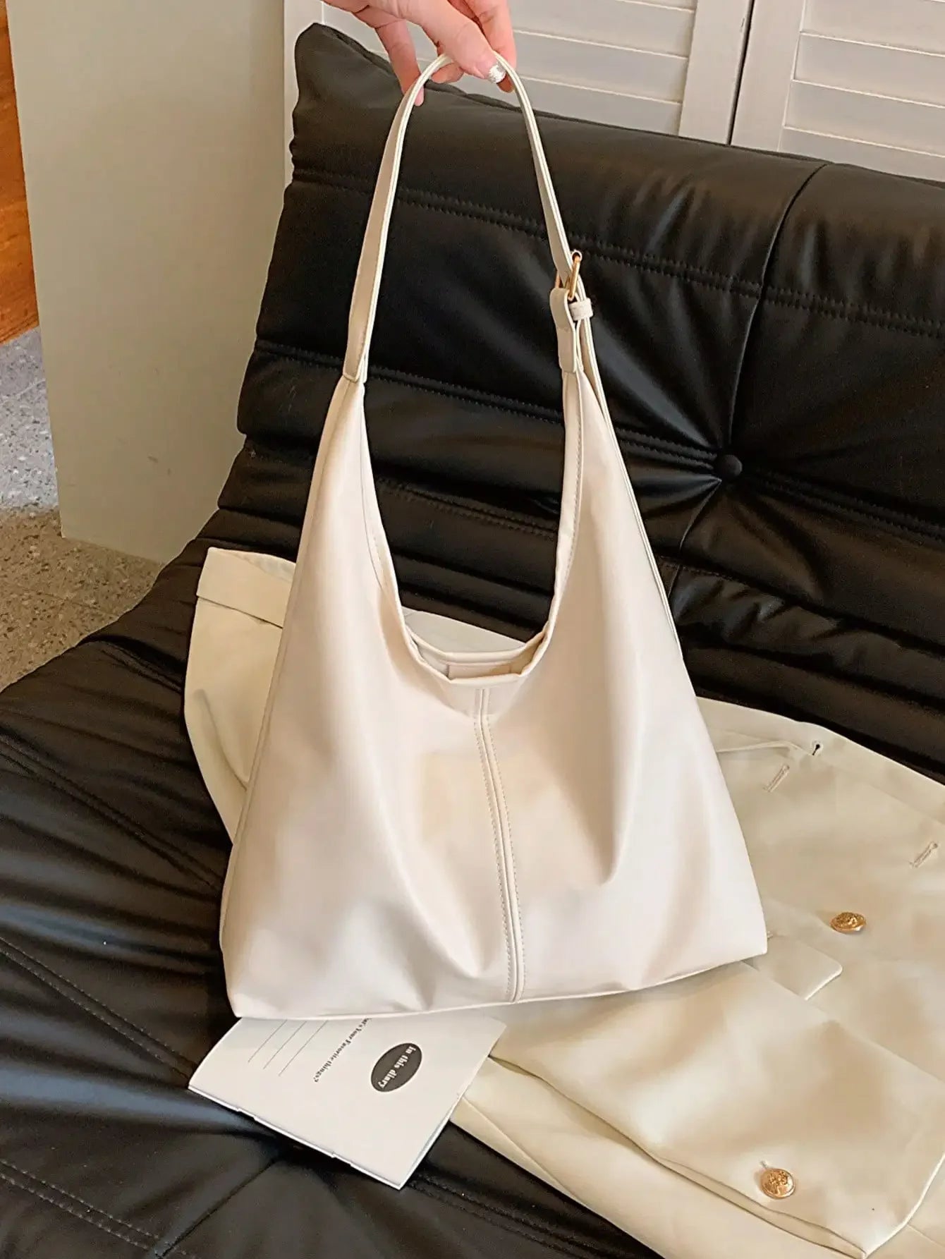 Large Capacity Solid Color Women's Shoulder Bag, Multifunctional Crossbody Bag, Women's Shoulder Tote Bag, Large Capacity Crossbody Tote Bag, Casual Work Bag