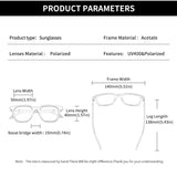GCV Brand Original Fashion Acetate Polarized Sunglasses Cat Eye Square Frame Fishing Glasses Driving Outdoor Hiking UV400