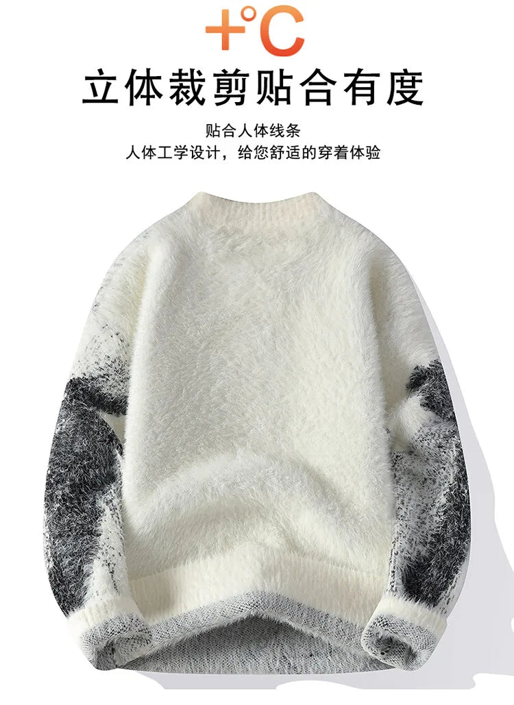 Men's Thick Crew Neck Winter Sweater