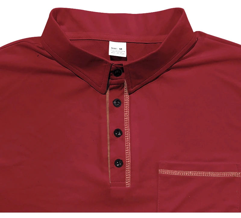 Men's Contrast Stitch Polo Shirt | Breathable Summer Fit