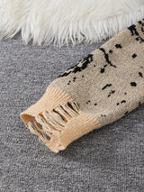 Men's Abstract Star Knit Crew Neck Sweater