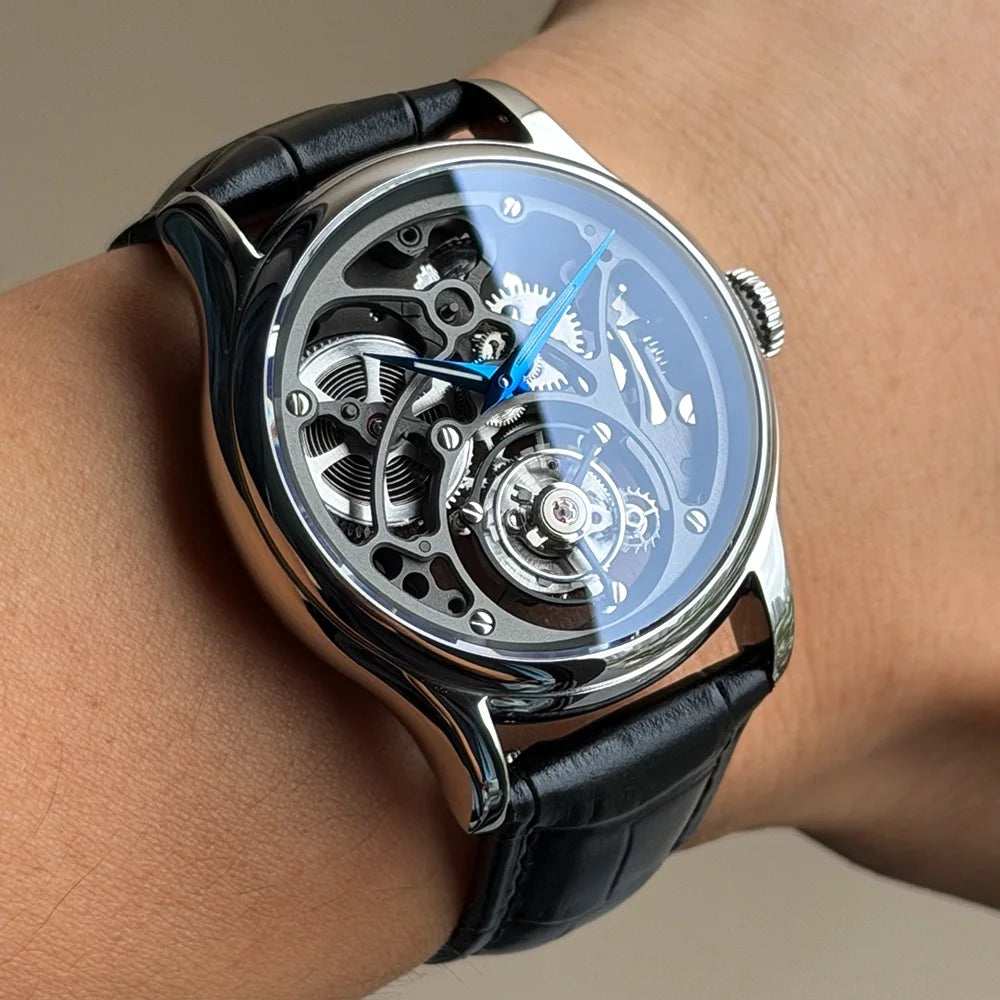 Merkur Skeleton Tourbillon 42mm Hand-Wind Watch