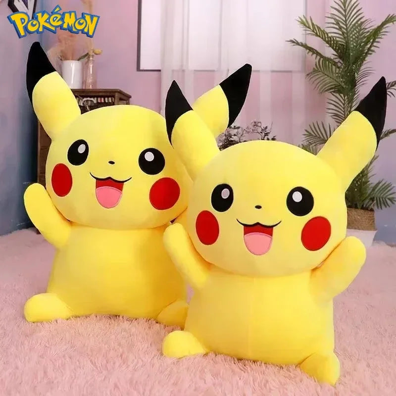 25/45/55/65CM Pokemon Pikachu Plush Doll Japanese Cartoon Animal Stuffed Toy Kawaii Pikachu Ornaments Sofa Cushion Plushies Gift