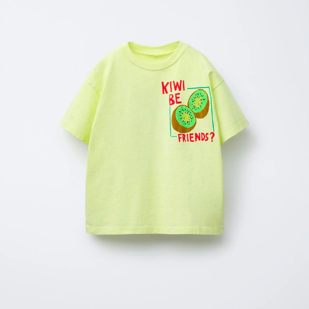 Solid Color Printed T-shirt For Kids Clothing Summer Short-sleeved Tops Fashion Simple Comfort Baby Girl And Boy Tshirts 1-7 Age