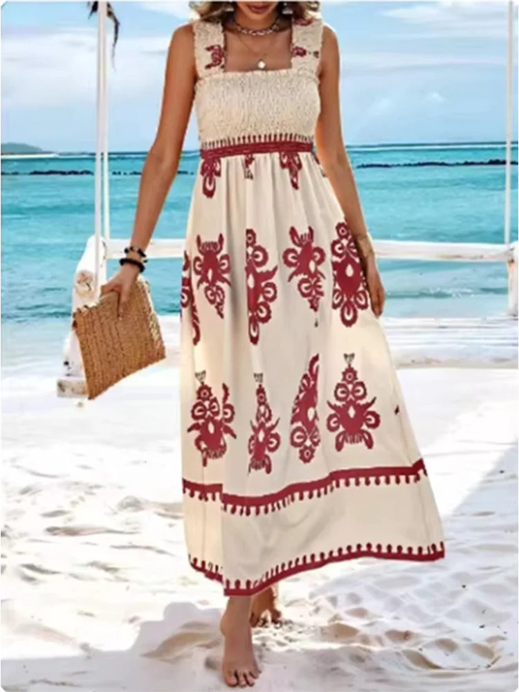 Square Collar Summer Sundress