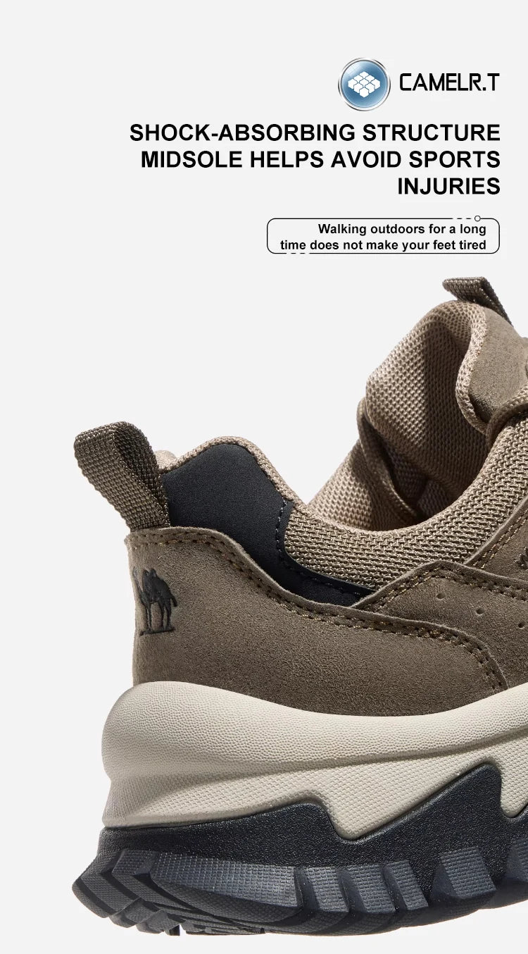 GOLDEN CAMEL Outdoor Hiking Shoes Men and Women Non-slip Breathable Sneakers Thick-soled Climbing Shoes for Men Shock Absorption