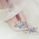 Women's Rhinestone Pointed-Toe Wedding Pumps