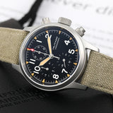 Militado ML1868KF Retro VK67 Quartz Chronograph Watch Stainless Steel Case 3 Dial Waterproof 100M  Multifunction Military Watch