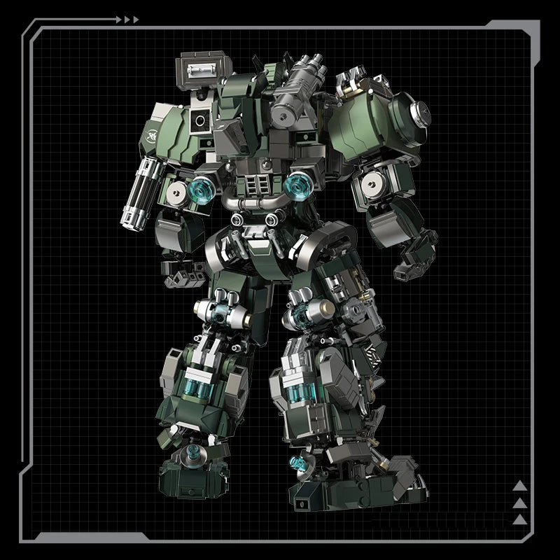 1403pcs Large Mecha Warrior Building Blocks Set Battle Robots Action Figure Model Kits Adult Teens Assembled Toys Gifts For Boys