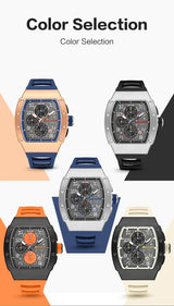 Men's Sport Chronograph: Stainless Steel Waterproof Quartz Watch