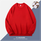 Custom Embroidery Logo Solid Sweatshirts Spring Autumn Warm Sweatshirt High Quality Men Tops Male Brand Hip Hop Pullover