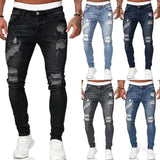 Men’s Ripped Stretch Denim Jeans