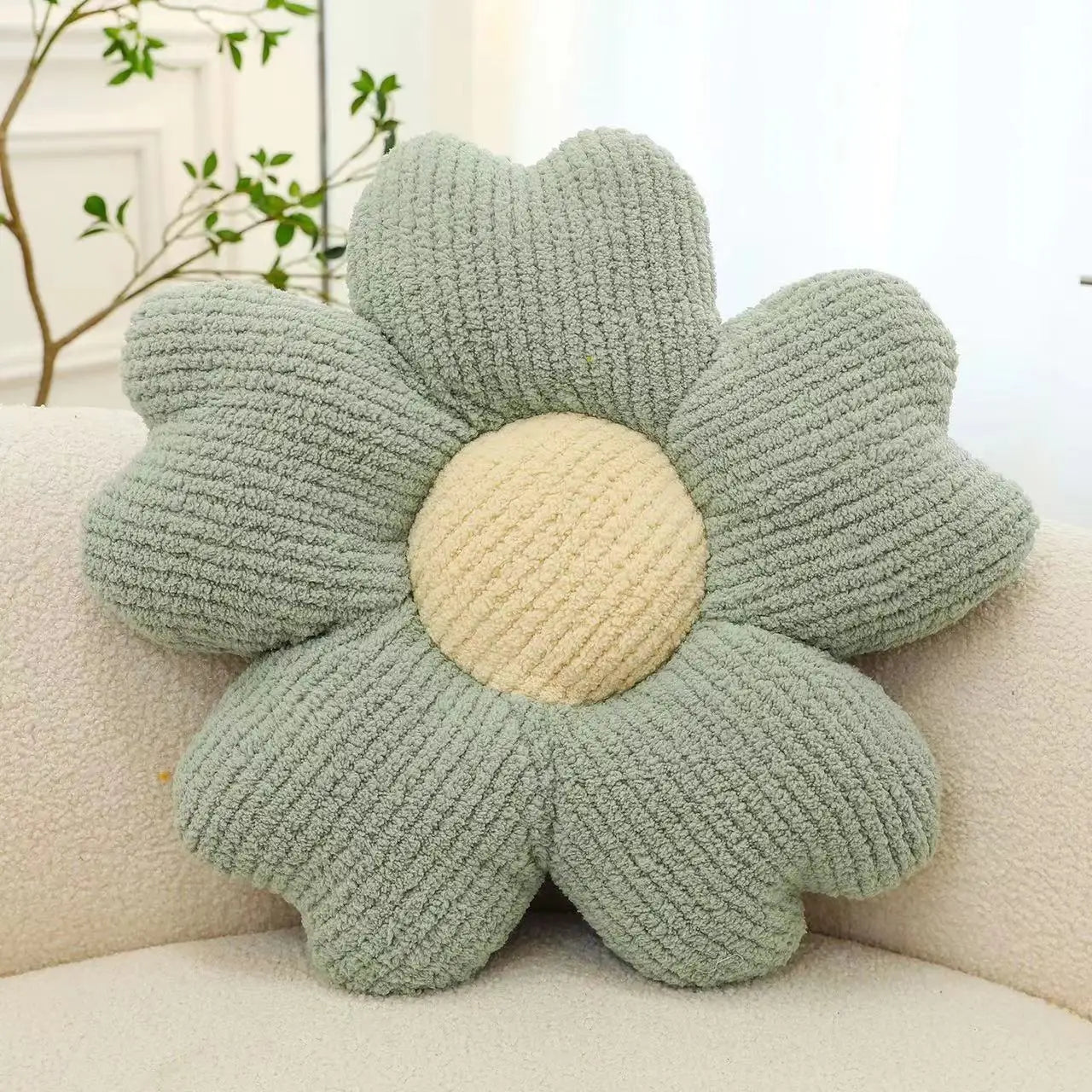 Five-Petal Flower Throw Cushion | Macaron Colors