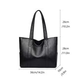 Vintage Vegan Leather Large Capacity Tote
