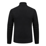 Men’s Fleece-Lined Stand Collar Cardigan