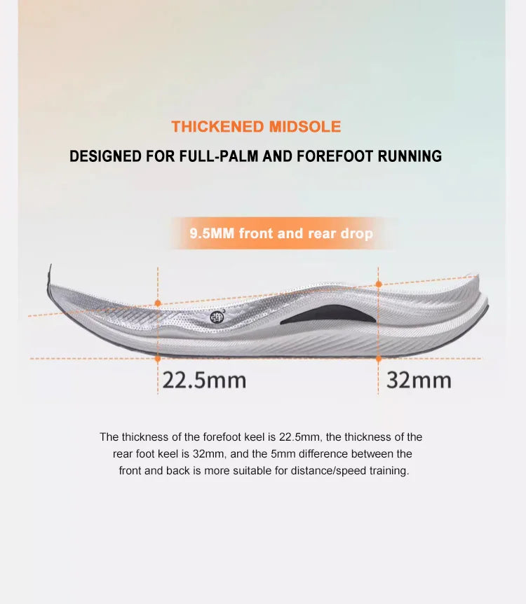 Golden Camel Carbon Plate 10K Men's Running Shoes Professional Racing Training Running Shoes Wear-Resistant Lightweight Sneakers