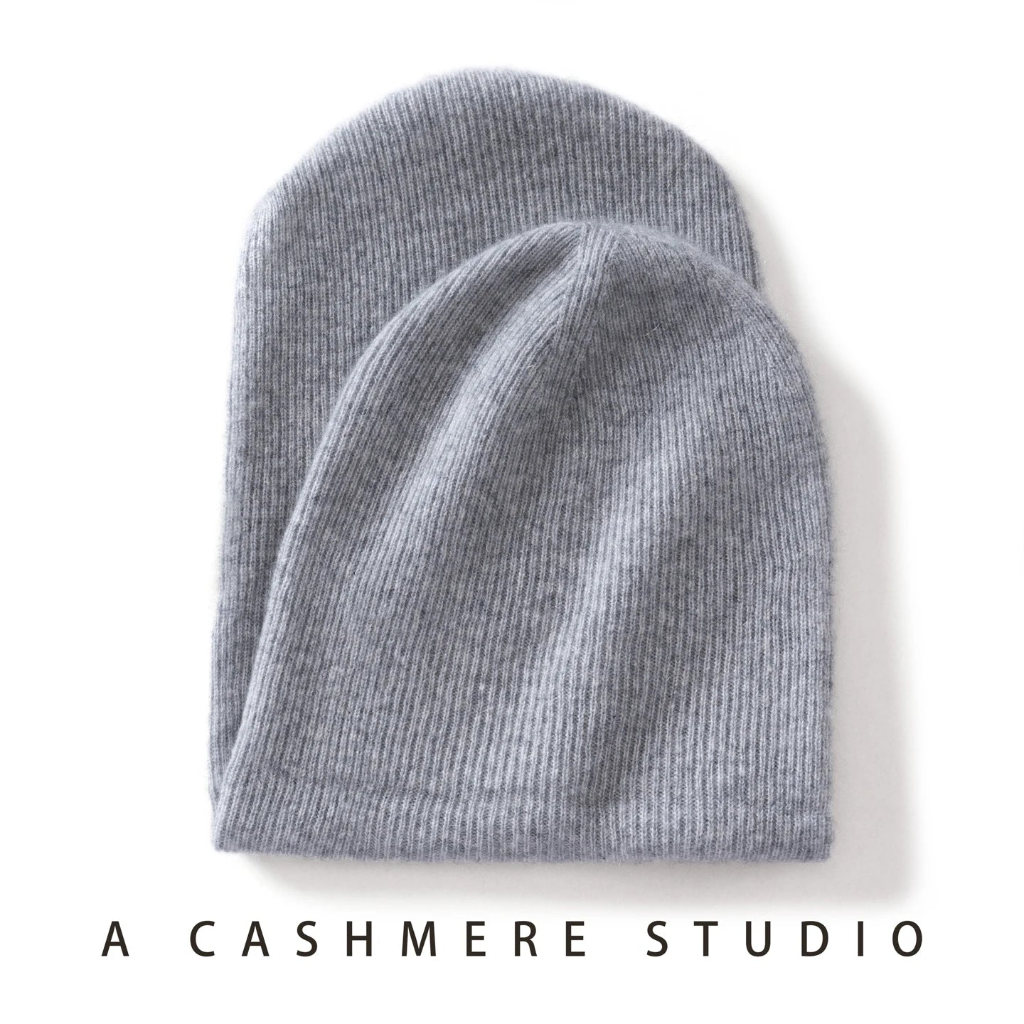 100% Cashmere Beanie Hat – Unisex Knit Winter Cap