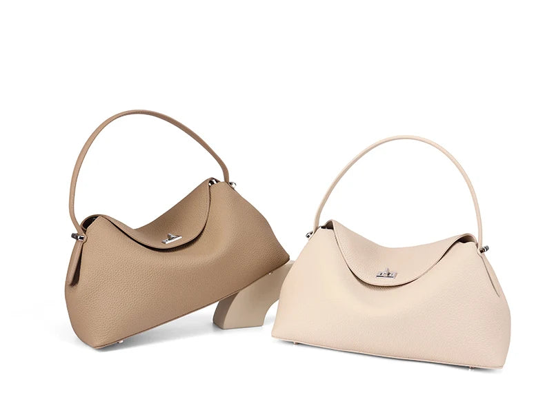 Women's genuine leather handbag fashionable retro designer luxury bag high-quality cowhide large capacity casual shopping bag